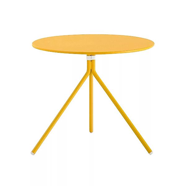 Pedrali - Nolita 5453 H480 Gartentisch rund H 49cm - gelb/lackiert/H 49cm/ günstig online kaufen