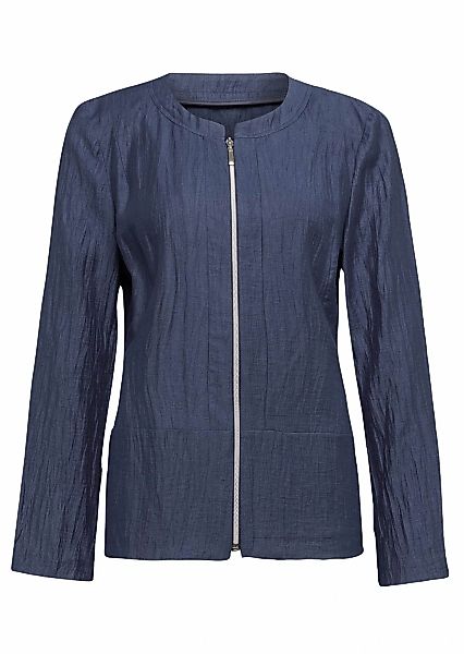 GOLDNER Jackenblazer "Kurzgröße Leichter Struktur-Blazer mit Reißverschluss günstig online kaufen