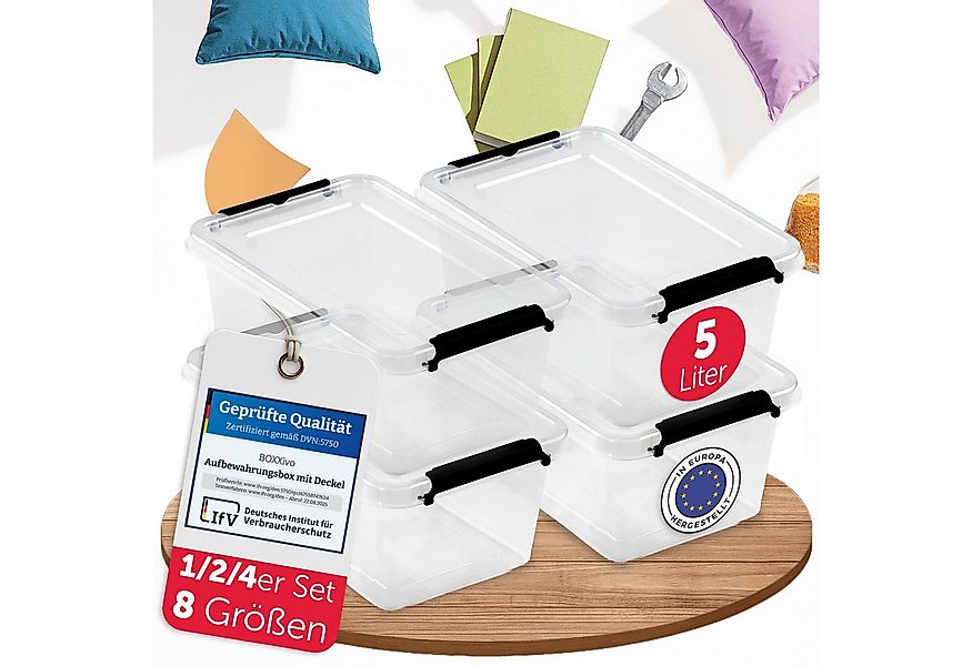 BOXXivo Aufbewahrungsbox Aufbewahrungsboxen mit Deckel BPA-freie & lebensmi günstig online kaufen