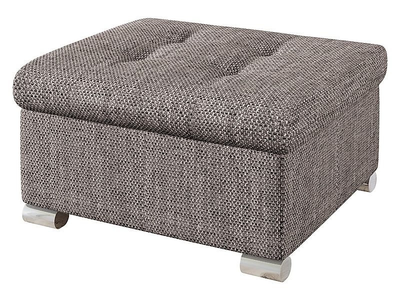 MIRJAN24 Polsterhocker Niko Klein, Silber Füße, 70x68x41 cm günstig online kaufen