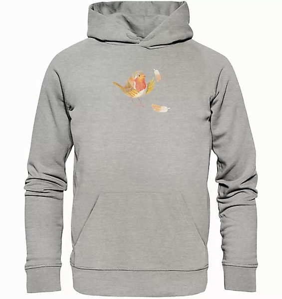 Mr. & Mrs. Panda Hoodie Größe S Rotkehlchen Federn - Heather Grey - Geschen günstig online kaufen