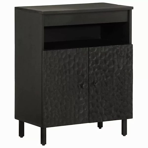 vidaXL Beistellschrank Beistellschrank Schwarz 60x33x75 cm Massivholz (1-St günstig online kaufen