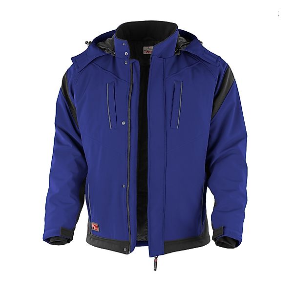 Qualitex Workwear Winterjacke Softshelljacke "PRO" kornblau/schwarz, günstig online kaufen