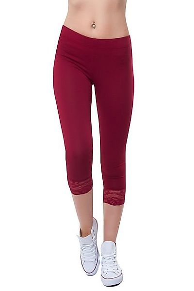 Bongual Caprileggings Leggins kurz mit Spitze günstig online kaufen