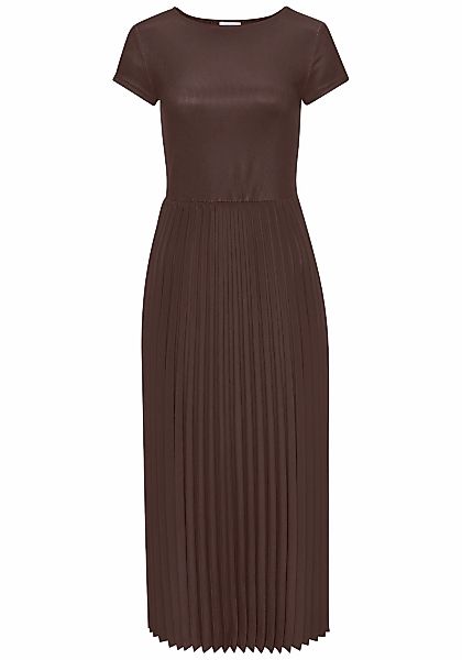 LASCANA Midikleid mit Plisseerockteil, Basic, modisch günstig online kaufen
