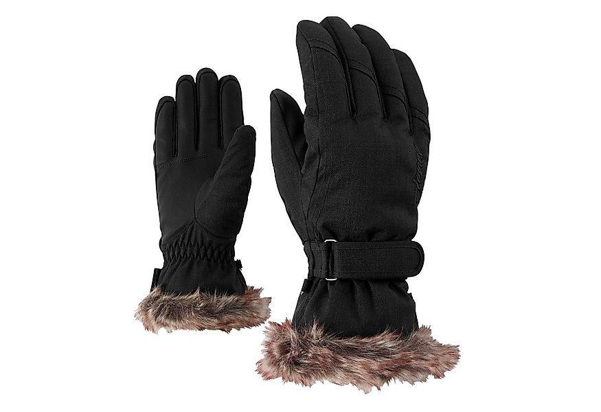 Ziener Skihandschuhe Kim mit Kunstfell an der Stulpe günstig online kaufen