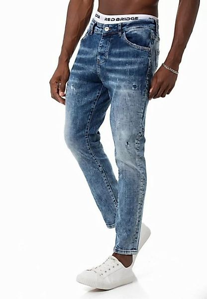 RedBridge Slim-fit-Jeans Jeanshose Antifit Denim Blau W33 L32 Distressed-Lo günstig online kaufen