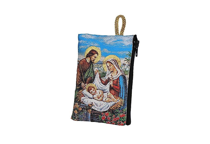 NKlaus Bild Rosenkranz Tasche Geburt Jesu – 7x10cm mit Reißverschluss & Sti günstig online kaufen