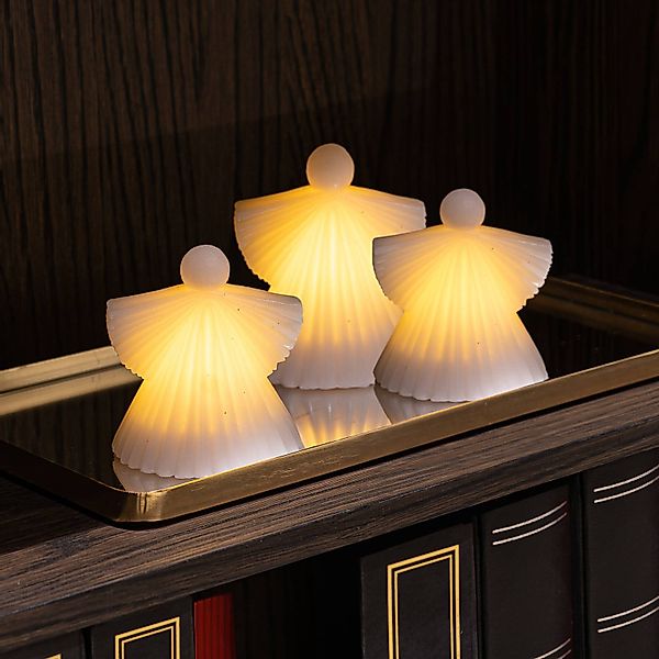 Sirius Home A/S Engelfigur (2 St), 2 LED Engel Wachs 9,2x10cm warmweiß günstig online kaufen