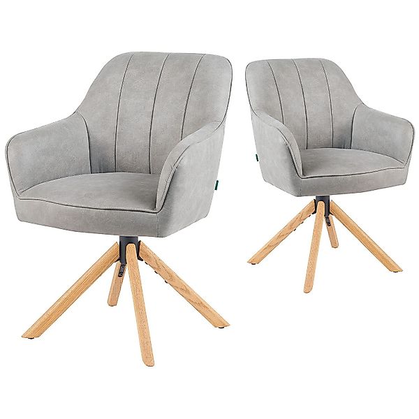 DUBI Möbel Polsterstuhl Mika-Levi 2er-Set, Federkern, günstig online kaufen