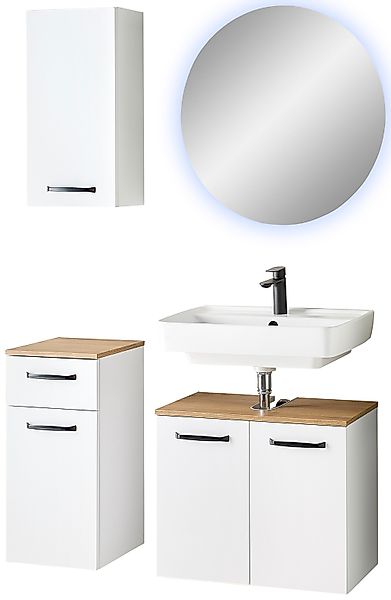 Saphir Badmöbel-Set "Quickset 500, Waschbeckenunterschrank mit Spiegel" 4 S günstig online kaufen