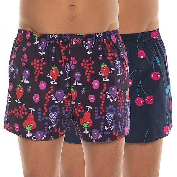 Lousy Livin 2-er Set Boxershorts Blau & Lila mit Motiv günstig online kaufen