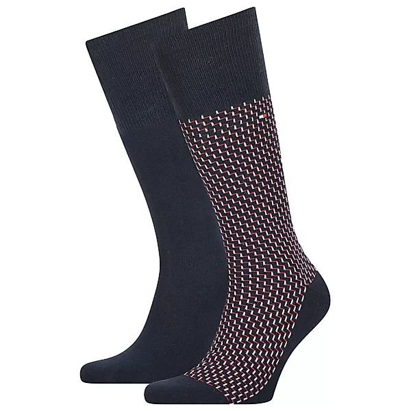 Tommy Hilfiger Kneehigh Graphic Socken 2 Paare EU 43-46 Navy günstig online kaufen