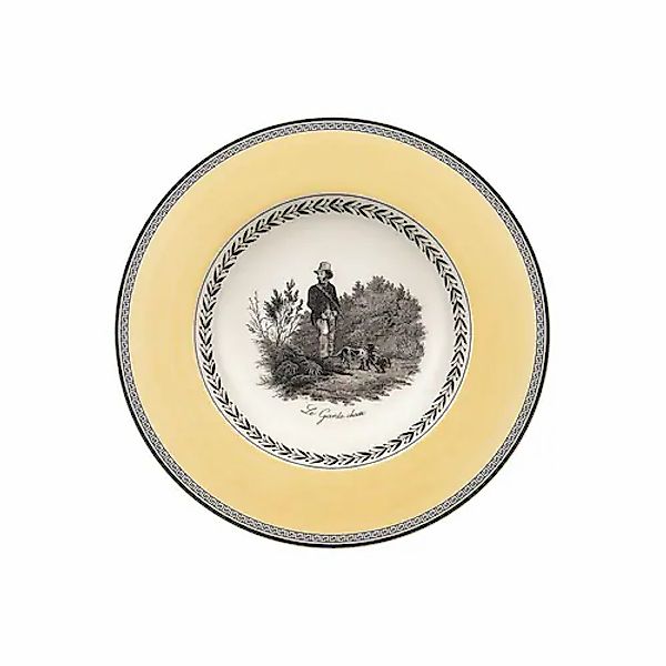 Villeroy & Boch Suppenteller »Suppenteller Audun Chasse ø 24,2 cm weiß-grau günstig online kaufen