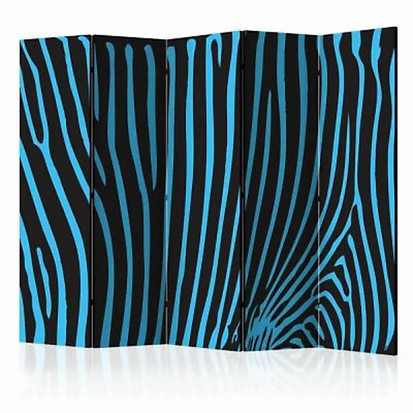 artgeist Paravent Zebra pattern (turquoise) II [Room Dividers] blau-kombi G günstig online kaufen