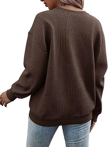 PYLIKE Sweatshirt Bequemer Damen-Pullover mit Weitschnitt und Drop-Shoulder günstig online kaufen