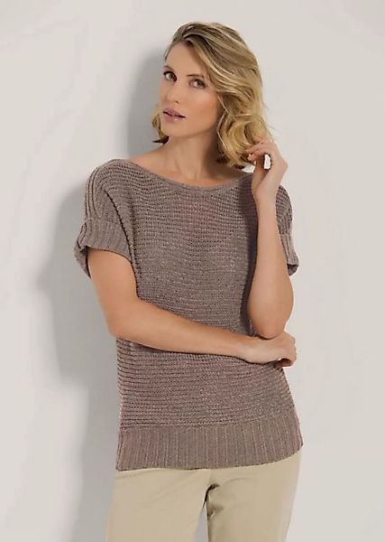 MADELEINE Strickpullover Kurzarm-Pullover mit Struktur günstig online kaufen