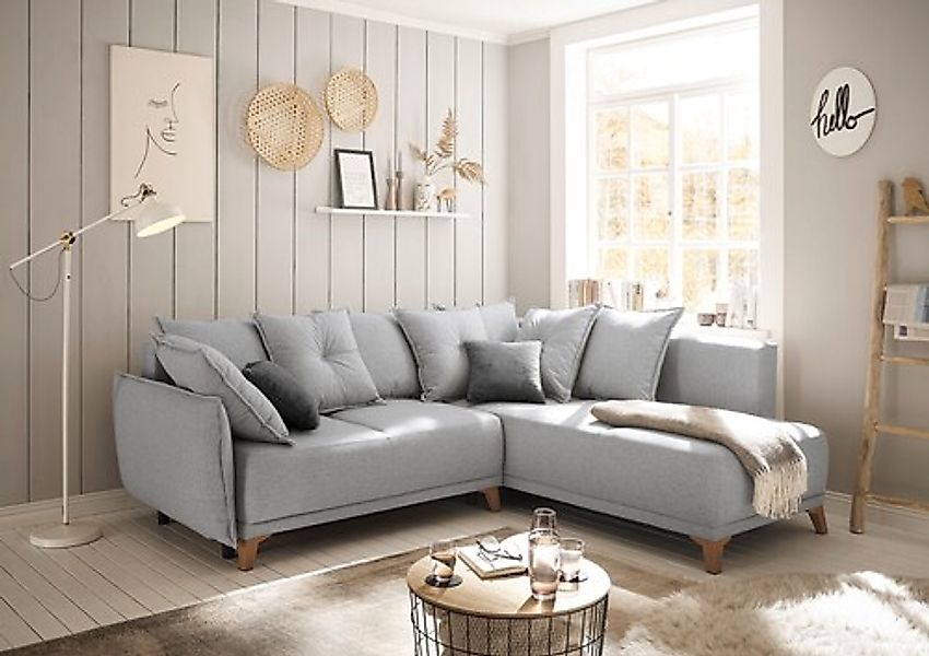 ED EXCITING DESIGN Ecksofa »Pamplona L-Form«, mit Bettfunktion, Bettkasten günstig online kaufen
