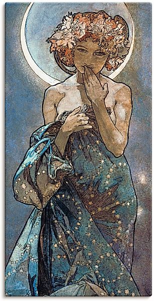 Artland Wandbild "Sterne Der Mond 1902" Frau 1 Stk. tlg. als Leinwandbild, günstig online kaufen