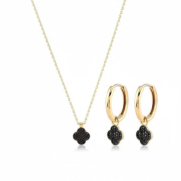 Suzan Gold Schmuckset Noirclover – 375 günstig online kaufen