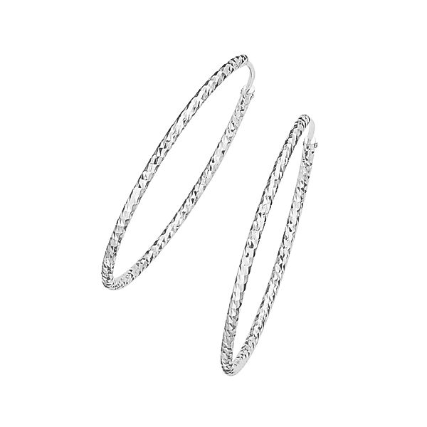 Smart Jewel Paar Creolen "diamantiert, Silber 925" günstig online kaufen