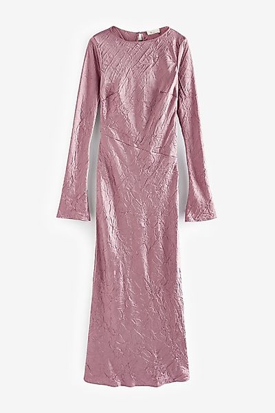 Next Maxikleid Langärmeliges Metallic-Kleid mit Bahnendesign günstig online kaufen