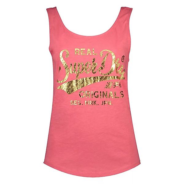 Superdry Rookie Text Infill Classic Ärmelloses T-shirt S Cord Pink Slub günstig online kaufen