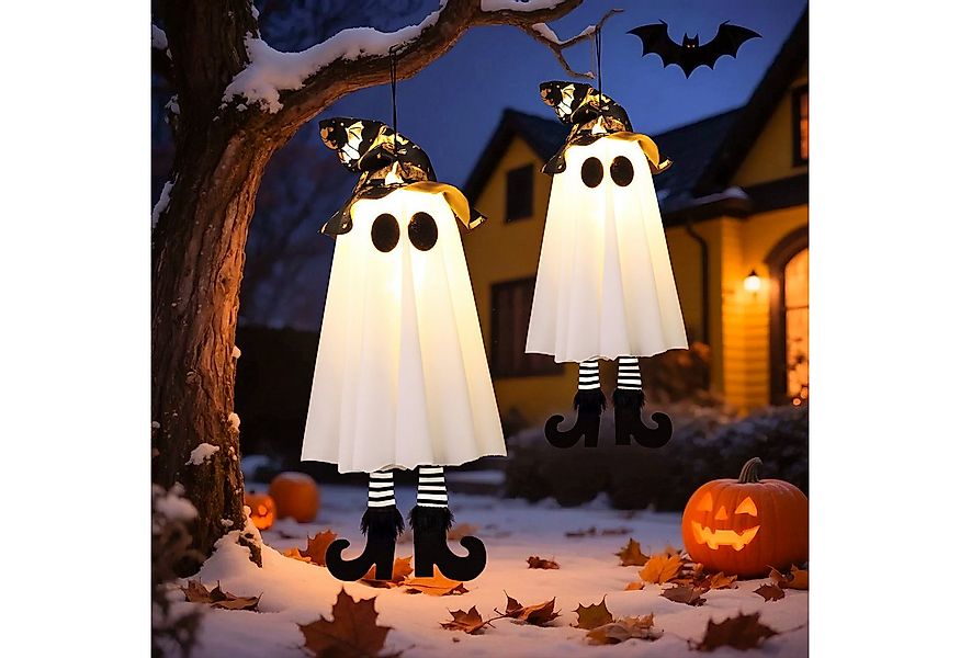MUPOO Dekohänger Halloween Hängegeister Dekoration,LED-Lichterkette Geister günstig online kaufen