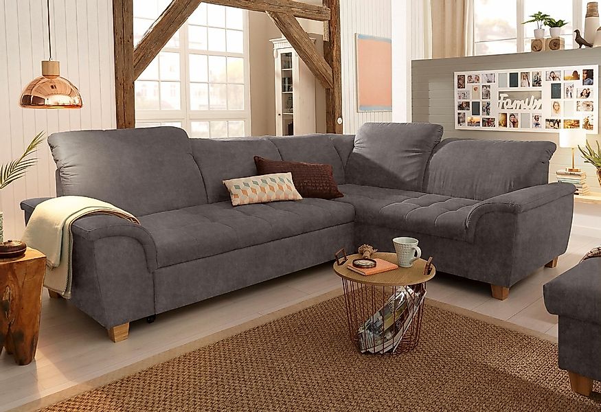 Home affaire Ecksofa "Lyla fester Sitzkomfort, bequeme Armlehnen, Breite 27 günstig online kaufen