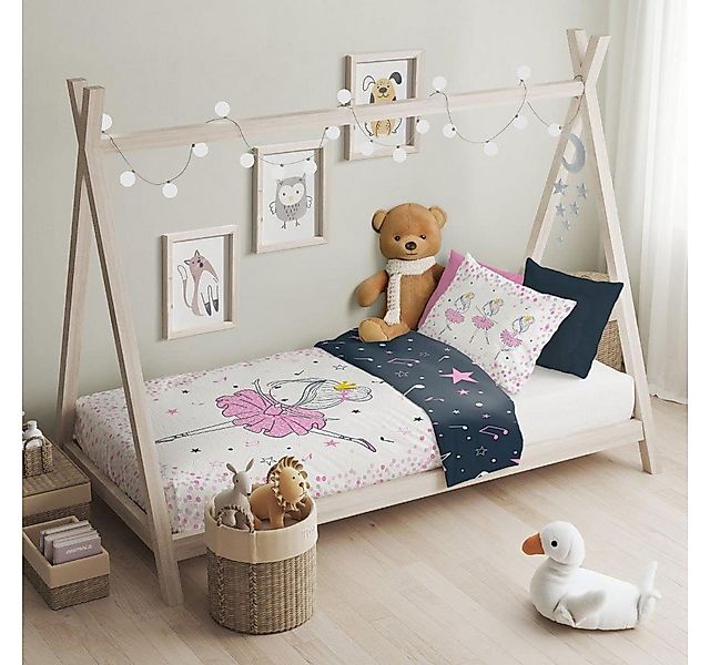texpot Bettwäsche Kinderbettwäsche Balerina bedruckt Garnitur, Baumwolle, 2 günstig online kaufen
