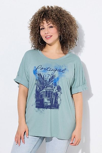 Ulla Popken T-Shirt T-Shirt Portugal Oversized Rundhals Halbarm günstig online kaufen