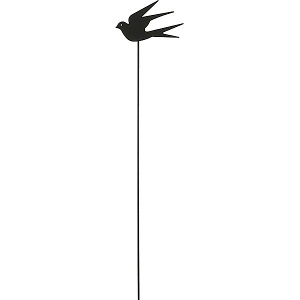 Mica Decorations Gartenstecker Schwalbe Schwarz 18 x 0,5 x 85 cm (LxBxH) günstig online kaufen