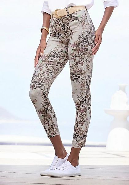LASCANA 7/8-Jeggings mit Blumendruck, sommerliche Skinny Jeans aus elastisc günstig online kaufen