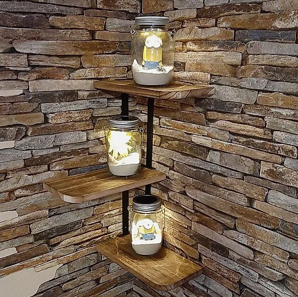 Holz Lichter Eckregal Eckregal Zickzack Wandregal, günstig online kaufen