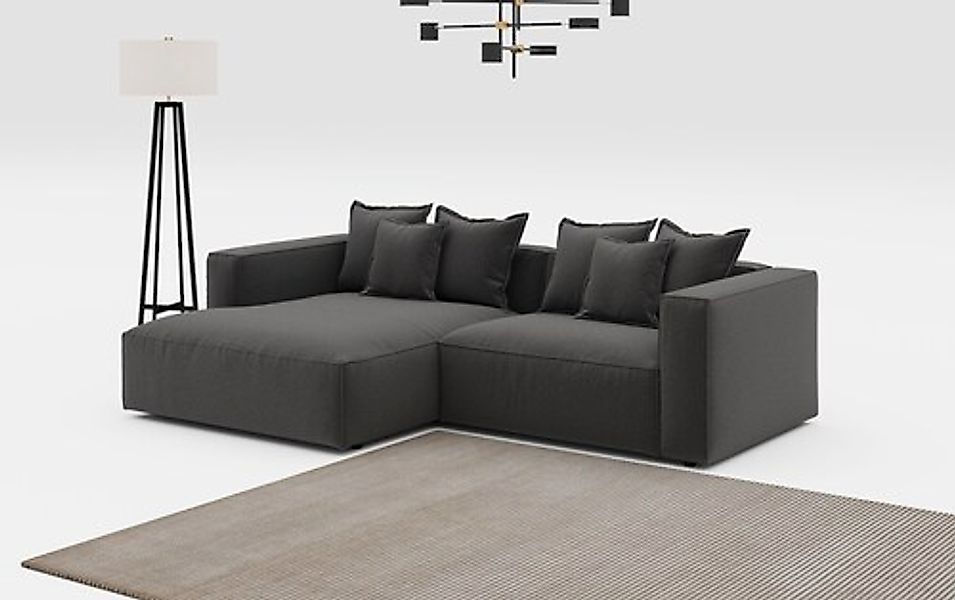 INOSIGN Ecksofa »Cowboy L-Form«, mit 6 Kissen, kubisches Sofa günstig online kaufen