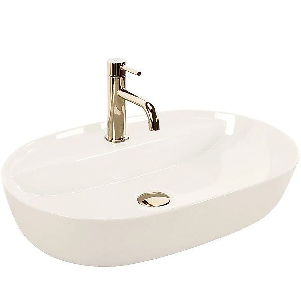 wohnwerk.idee Aufsatzwaschbecken Design-Waschbecken oval, Keramik, mit günstig online kaufen