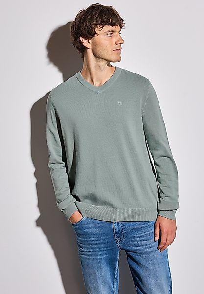 STREET ONE MEN Strickpullover aus reiner Baumwolle günstig online kaufen
