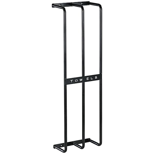 HOMCOM Handtuchhalter Wandmontage 74 cm für Badezimmer Metall Schwarz günstig online kaufen