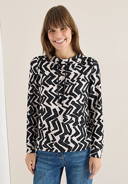 Cecil Langarmshirt mit Seitlichen Einschlitzen am Saum günstig online kaufen