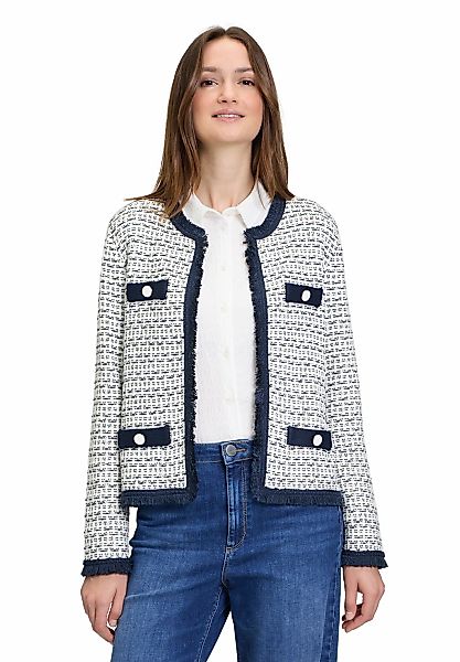 Betty&Co Strickjacke "Damen Strick-Cardigan mit Rundhalsausschnitt" 1 Stk. günstig online kaufen