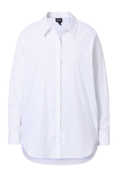 Ulla Popken Hemdbluse Hemdbluse oversized Hemdkragen günstig online kaufen