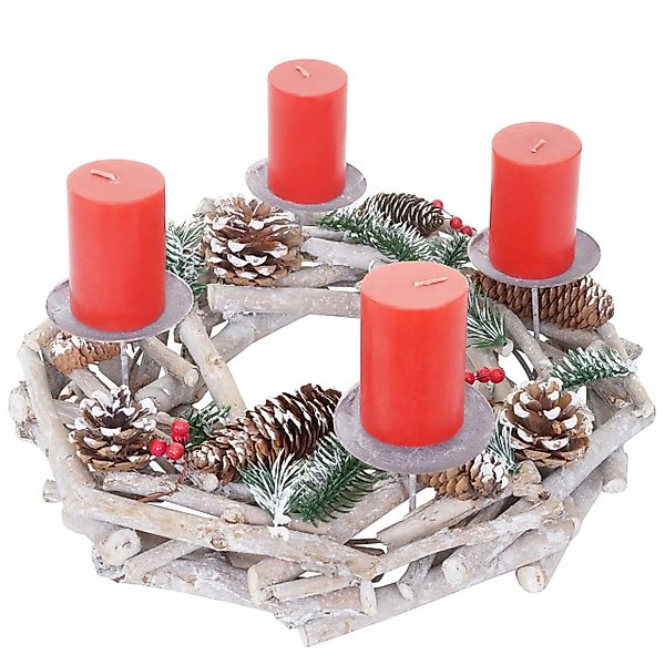 MCW Adventskranz T867-R, Mit 4 Kerzenhaltern, günstig online kaufen