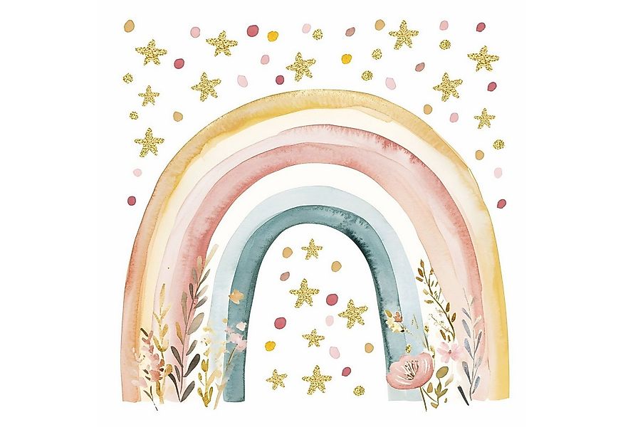 nikima Wandtattoo 253 Wandtattoo Regenbogen Boho - Größe 500 x 500 mm (PVC- günstig online kaufen