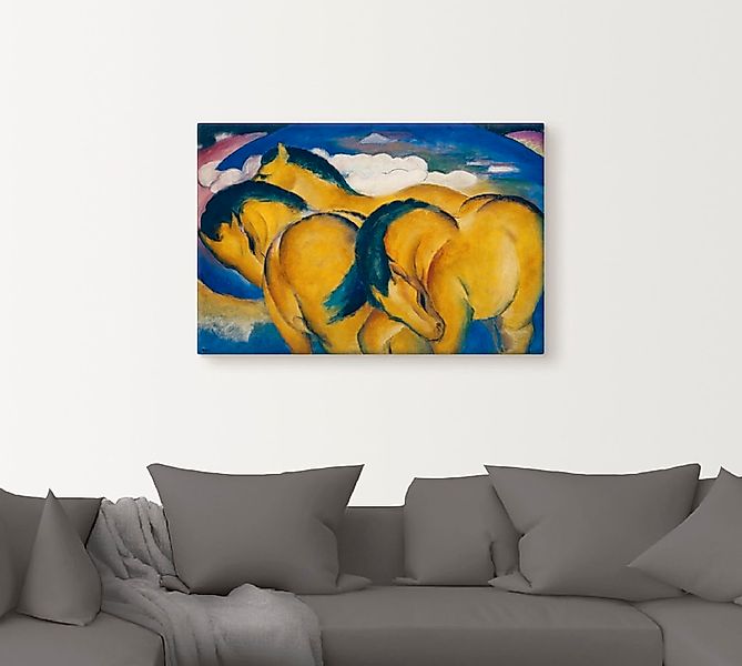 Artland Wandbild "Die kleinen gelben Pferde. 1912", Haustiere, (1 St.), als günstig online kaufen