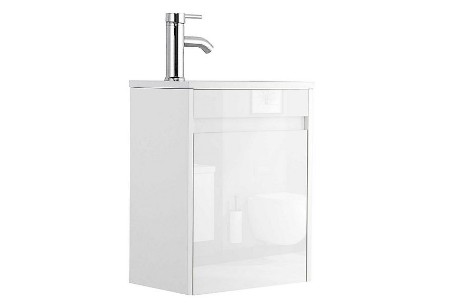 UEV Waschtisch Waschbecken klein mit Unterschrank set, Badmöbel Gäste-WC (W günstig online kaufen
