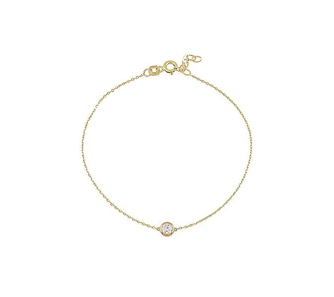 Suzan Gold Charm-Armband Solinia – 375er Echtgoldarmband mit rundem Zirkoni günstig online kaufen