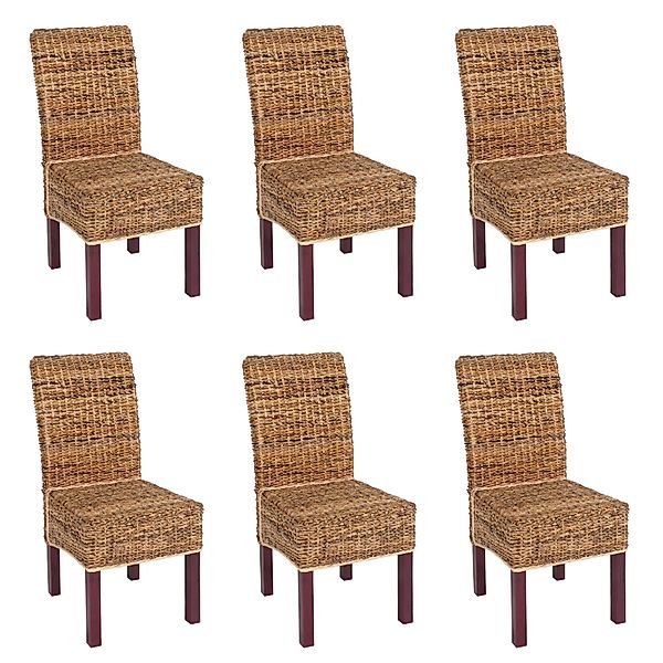 CHEFGASTRO Esszimmerstuhl 6er-Set Korbstuhl Stuhl Malibu Bananengeflecht 96 günstig online kaufen