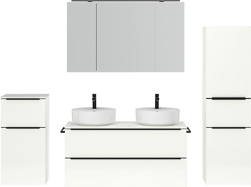 nobilia® Badmöbel-Set »Alvene«, (4 St., vormontiert, mit Soft-Close), inkl. günstig online kaufen
