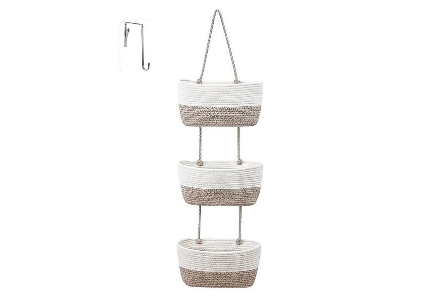 TWSOUL Aufbewahrungsbox Wandablagekorb aus 3-lagigem Baumwollseil geflochte günstig online kaufen