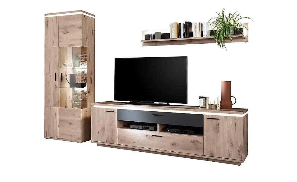 uno Wohnkombination  Kataros ¦ holzfarben ¦ Maße (cm): B: 285 H: 209 T: 50. günstig online kaufen